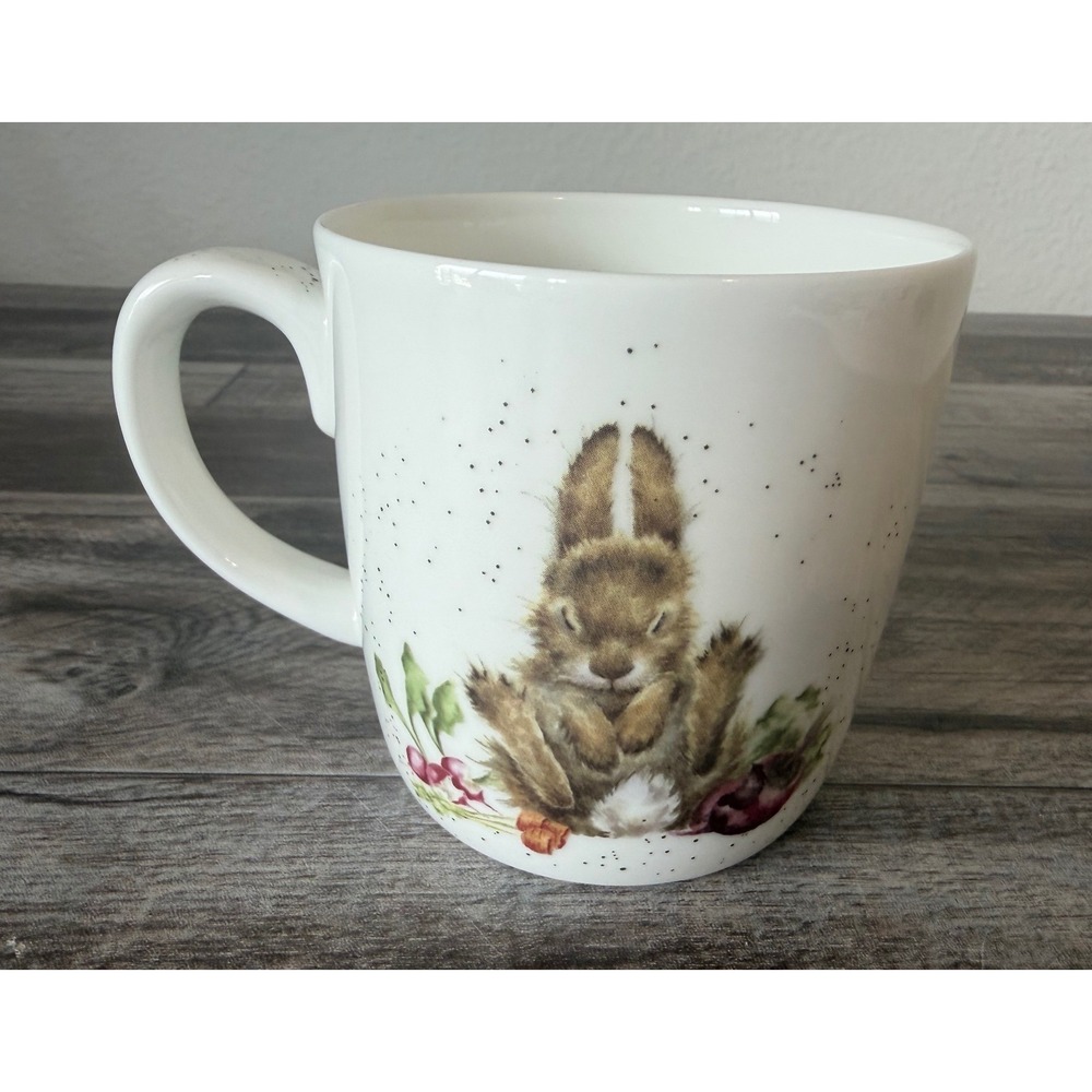 Royal Worcester Wrendale Grow Your Own 14oz Mug Large Hare Rabbit China Cup - Picture 2 of 7